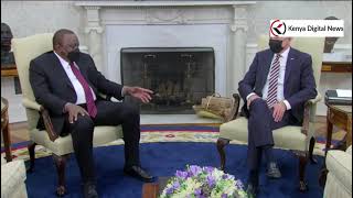 PRESIDENT UHURU FINALLY MEETS PRESIDENT JOE BIDEN AT WHITE HOUSE!!