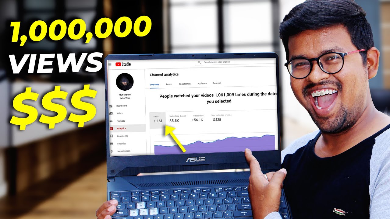 This Is How Much YOUTUBE PAID ME For My 1,000,000 Viewed Video - YouTube