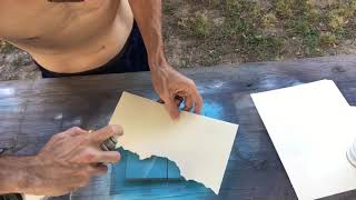Spray paint art “cloud opening”