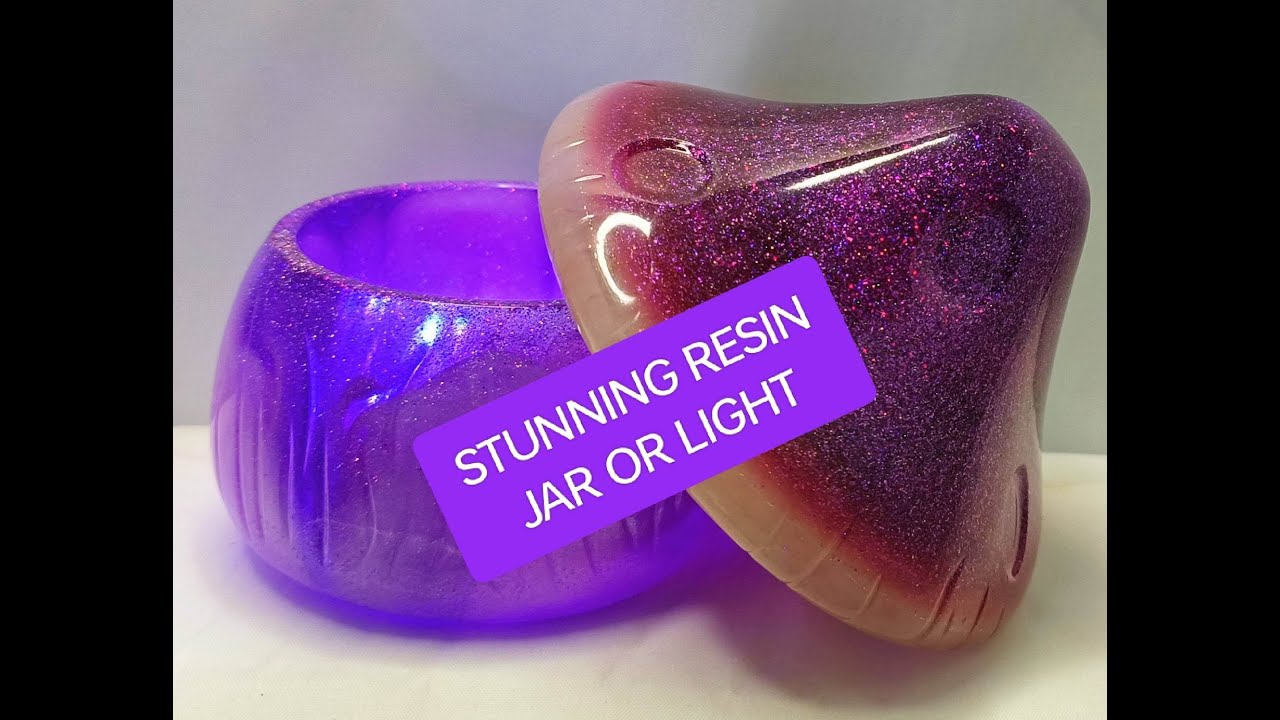 54-Stunning Resin Mushroom Jar or Light!!!