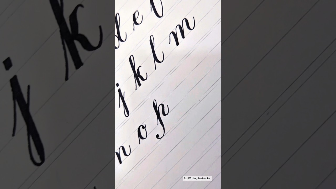 small alphabets a to z #calligraphy #shortsfeed #calligraphyfonts #cursive #shorts #abcd