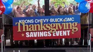 Koons Tysons Chevy Buick GMC Thanksgiving Savings Event