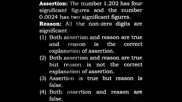 TS 1 Q12 Directions: In the following questions, a statement of assertion is followed by a statement