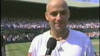 Agassi's last Wimbledon match.