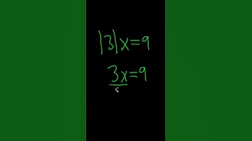 Solve the Equation |3|x = 9 #shorts