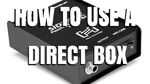 How To Use A Direct Box Plus Q&A By Scott Grove