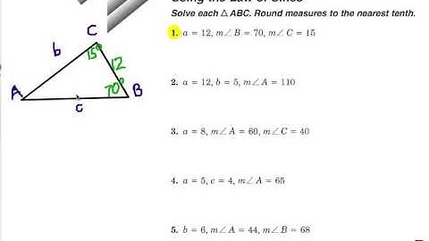 Solving Triangles: Using Law of Sines