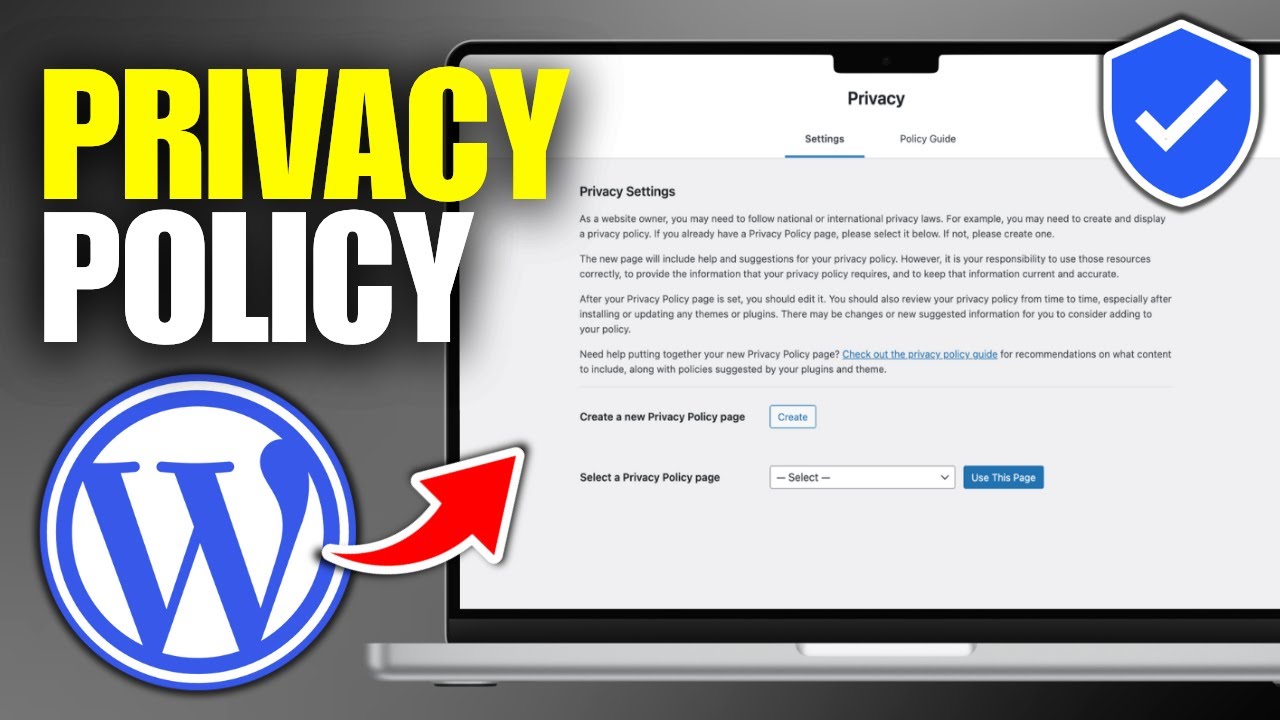 How To Create Privacy Policy Page In WordPress (Full Guide) - YouTube