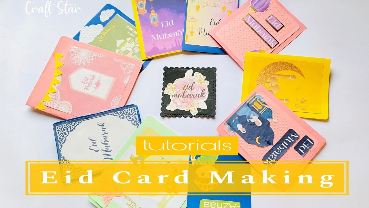 How to make eid card ☽｡⋆ Eid card making/tutorial/handmade Eid card/easy eid card ✧.*