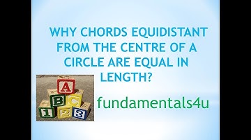 Chords equidistant from the centre of a circle are equal in length | theorem 10.7 | class 9