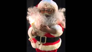 Telco Santa Claus Mrs Claus Black Motionettes Christmas