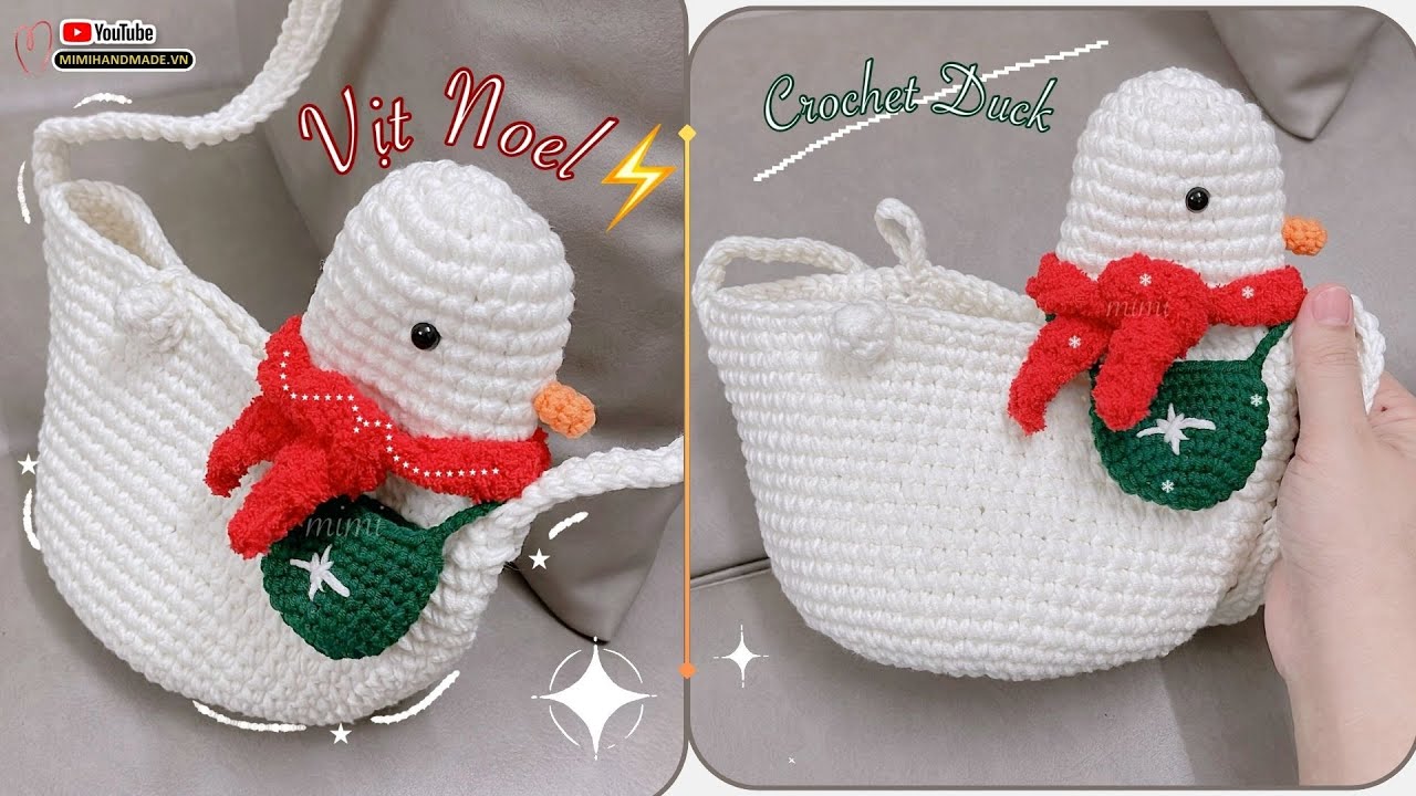 Crochet Duck Bag 🦢 Hướng Dẫn Móc Túi Vịt Noel Siêu Xinh | Mimi Handmade