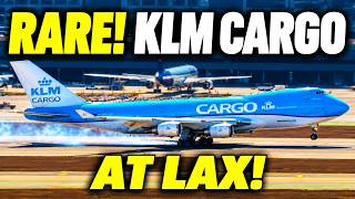KLM Cargo 747 Arrives at LAX From Amsterdam! 🇳🇱 | VERY RARE SIGHT