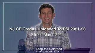 New Jersey Real Estate License- PSI Portal 2023 Renewal Cycle Explained - Recorded March 2023