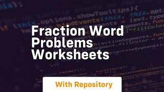 fraction word problems worksheets