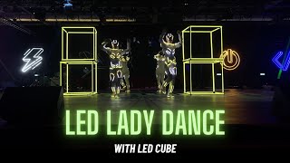 Amazing Led Lady And Cube Dance 2025 Tron Girls Tech Show Team Led