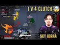 SKY HORAA INSANE 1 V 4 CLUTCH 🔥 REVENGE AGAINST FLASH ESPORTS ! @SkyyPUBGM   #horaaesports 
