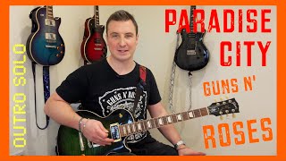 How Slash 🎩 REALLY plays Paradise City 🏝️ Guns N' Roses (Outro Solo | 4K Guitar Lesson + Tab pt8)