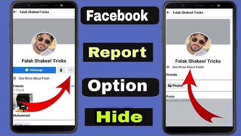 how to hide report option on facebook | fb account pr report option hide kaise kare | Fb Report Hide