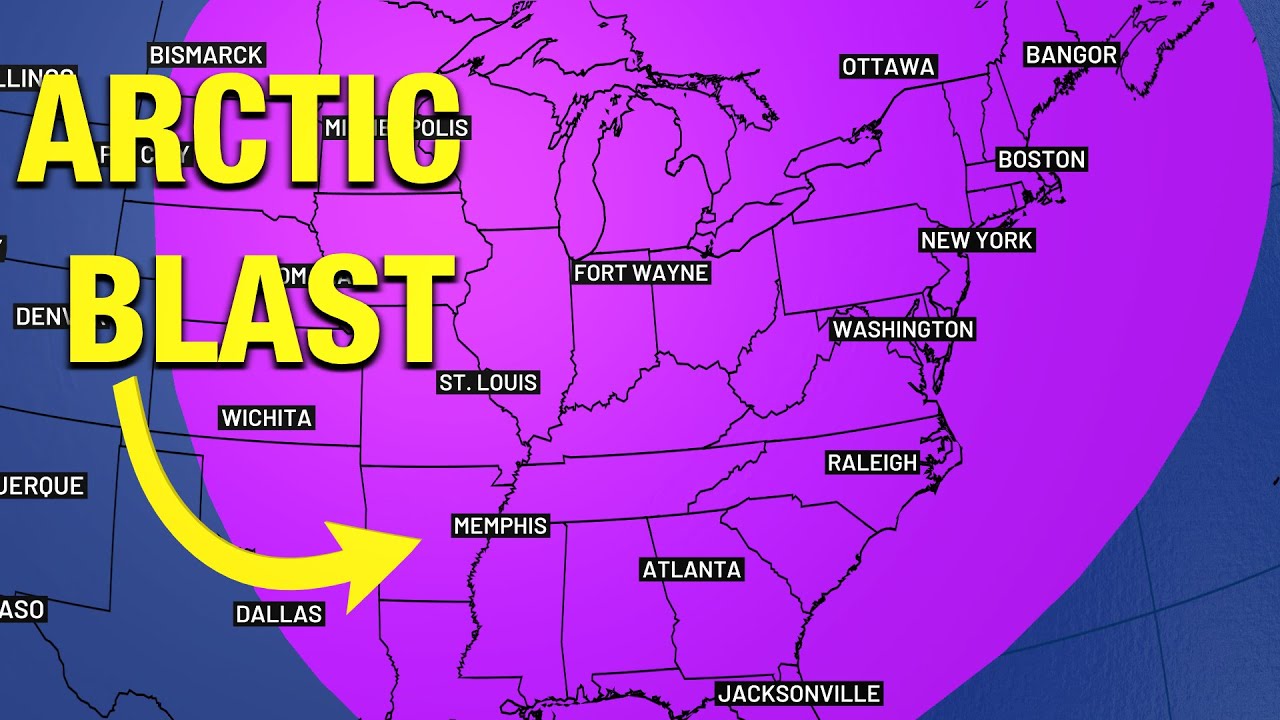 Акритический порыв ветра для восточной половины Соединенных Штатов.