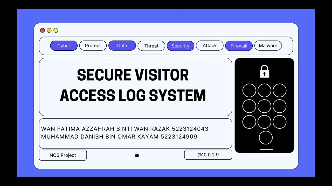 Network Operating Project : Secure Visitor Access Log System 