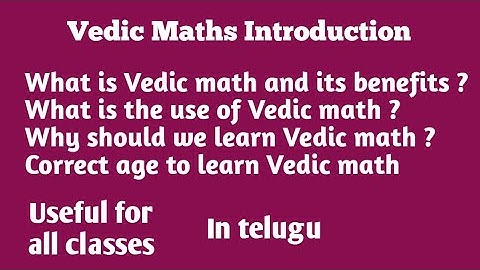Vedic Maths introduction class in telugu @sahasraschooleducationalke7132