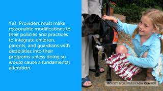 Are child care centers required to provide reasonable modifications