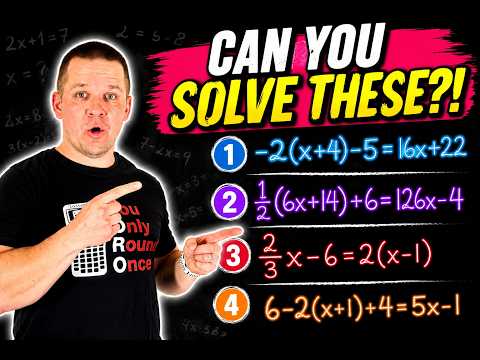Can You Solve These Algebraic Equations? Let's Practice