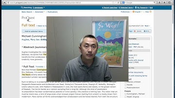 ProQuest Database Tutorial