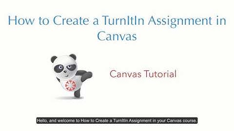 How To Create a TurnItIn Assignment in Canvas