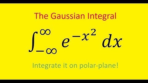 Evaluating the Gaussian integral!