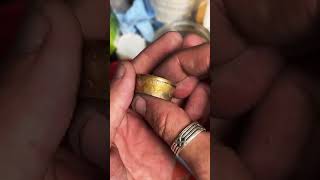 Making a 1921 Morgan dollar into a ring part 2