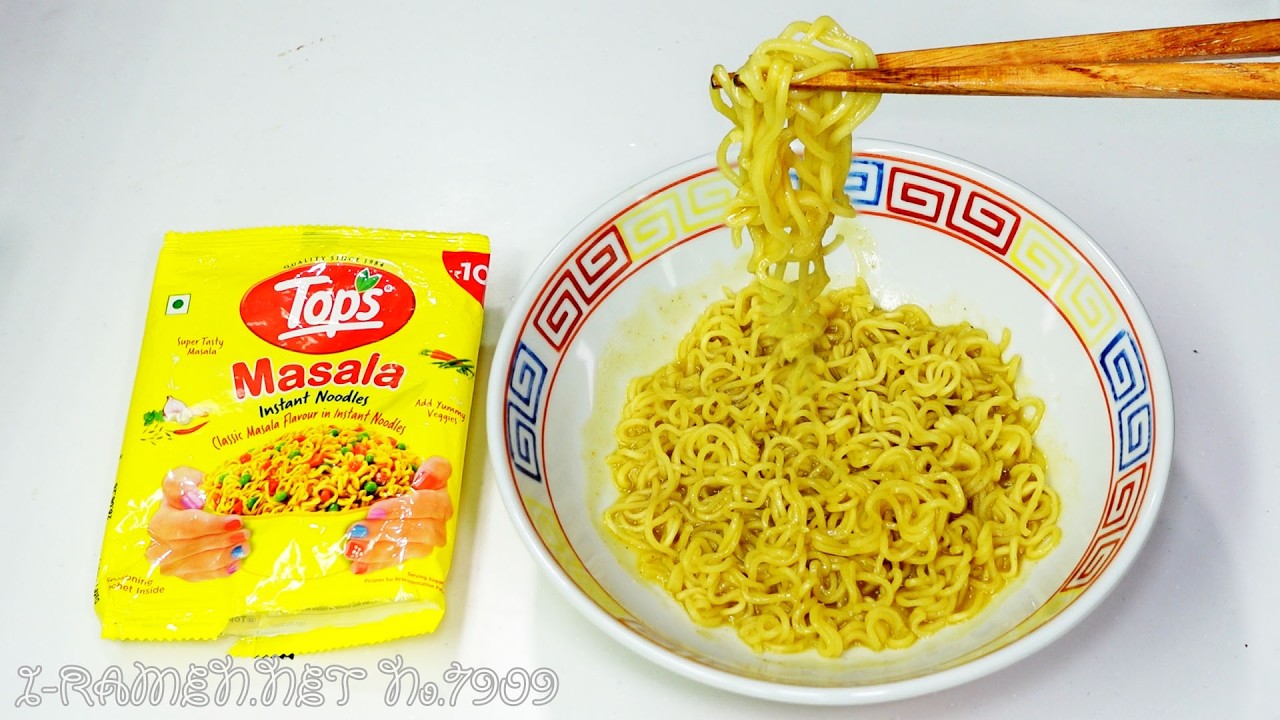 No.7909 Tops (India) Masala Instant Noodles - YouTube