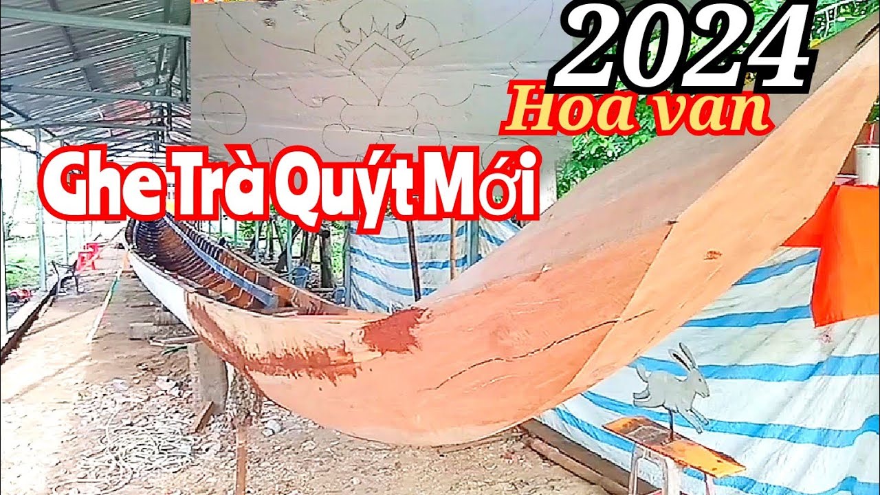 Ghe ngo Chùa Trà quýt mới Sóc Trăng đã hoàn thành chuẩn bị hoa văn mới giải óc om bok festival 2024