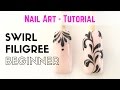 How to swirl design for beginners - NAIL ART - TIPS - TUTORIAL