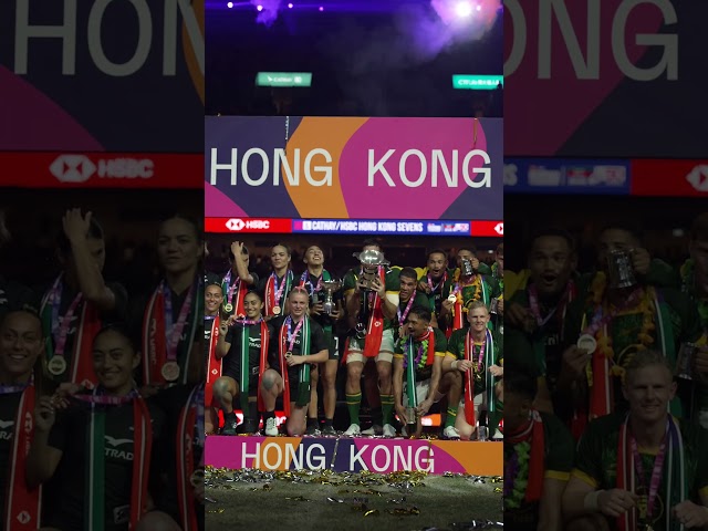 Who doesn't love a good trophy lift 😮‍💨 #Rugby #HSBCSVNS #Shorts