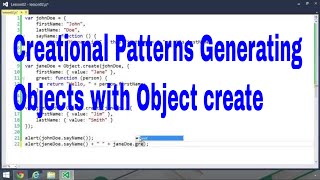 Creational Patterns  Generating Objects with Object create