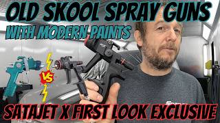 NEW SATAjet X REVIEW | SPRAYING MODERN PAINTS WITH OLD SKOOL SPRAYGUNS | SATAjet B | SATAjet NR95