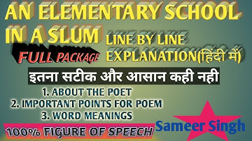 An Elementary School Classroom in A Slum, Flamingo, Line by Line Explanation in Hindi