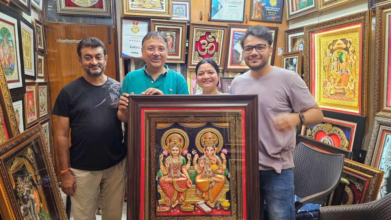 Lakshmi Ganesh ki super 3D Tanjore painting client review