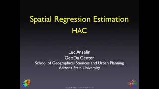 Famous Spatial Regression Estimation: HAC Profile