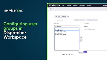 Dispatcher Workspace | Configuring user groups