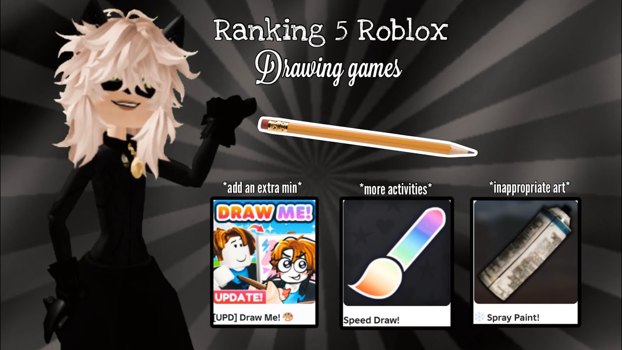 Ranking 5 ROBLOX DRAWING GAMES! ✍️ *draw me, speed draw and spray paint*