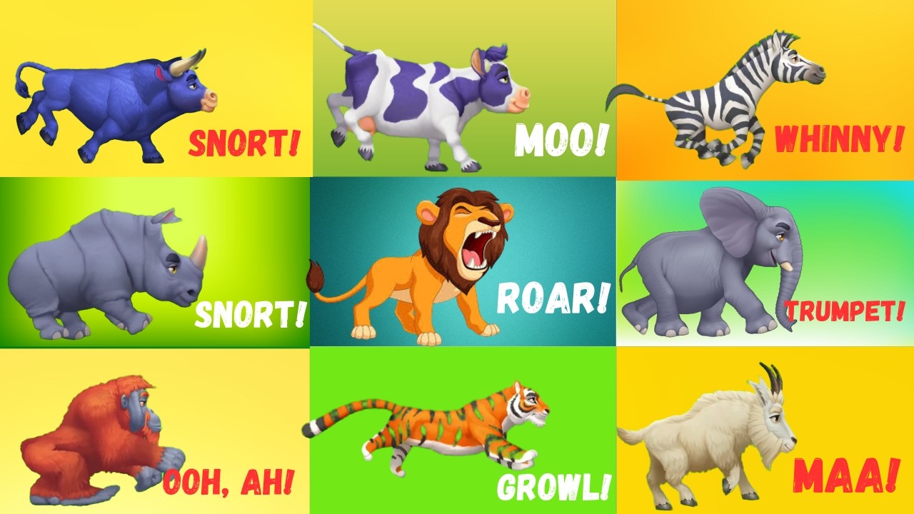 Animal Sounds Song for Kids | Safari, Farm & Zoo Animals ABC Learning for Toddlers
