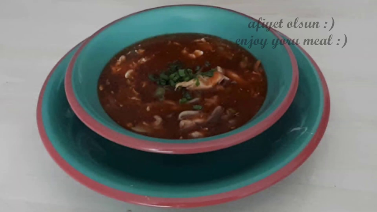 acili eksili cin corbasi hot sour chinese soup recibe youtube