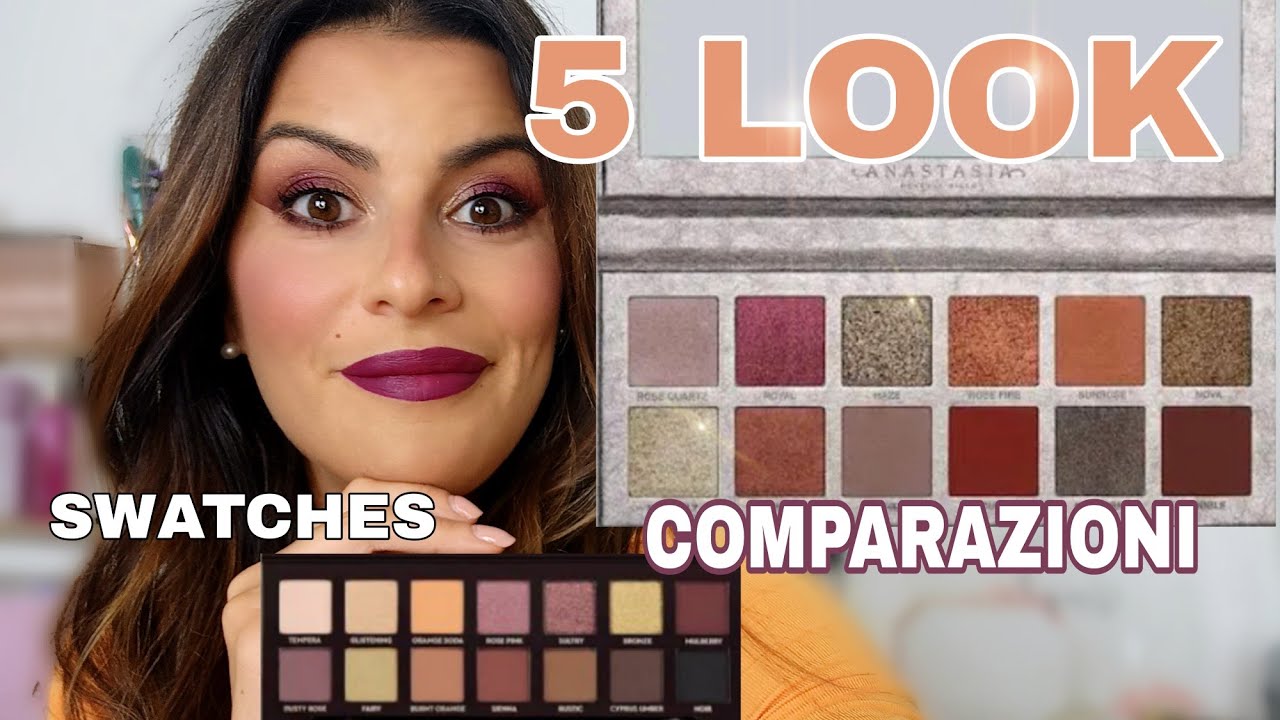 ABH ROSE METALS PALETTE SWATCH COMPARAZIONI E 5 MAKE UP LOOK!!VALE I TUOI SOLDI??