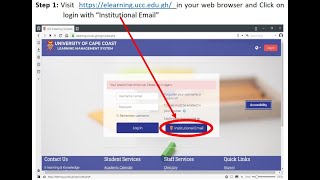 How To Activate And Access Your Institutional Email Using Laptop / UCC