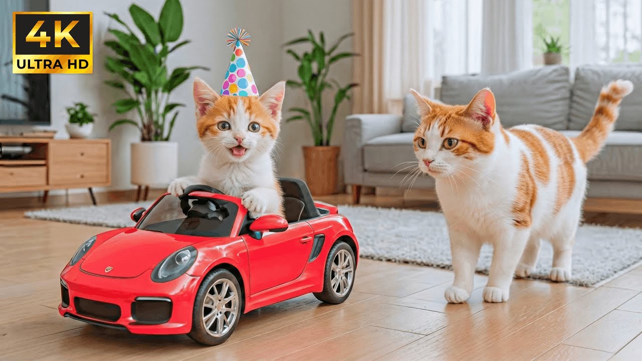 Mama Cat Worked All Day Frying Chicken—Just to Buy a Toy Car for Her Kitten’s Birthday 😭🐱🚗