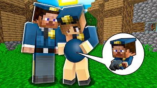 HOW POLICE GIRL BORN BABY POLICEMAN? Minecraft NOOB vs PRO! 100% TROLLING FAMILY KID CHILD CHALLENGE