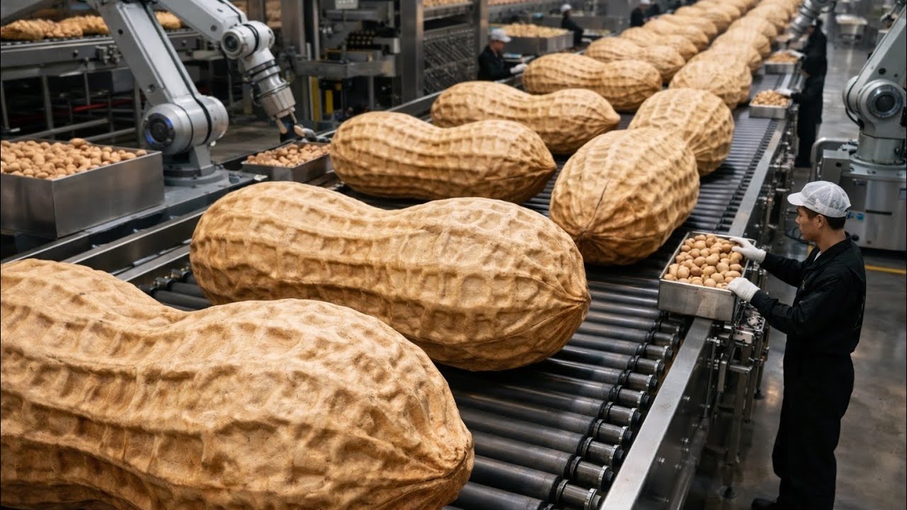 Inside a Planters Peanut Factory: From Raw Groundnuts to Roasted Salted ...